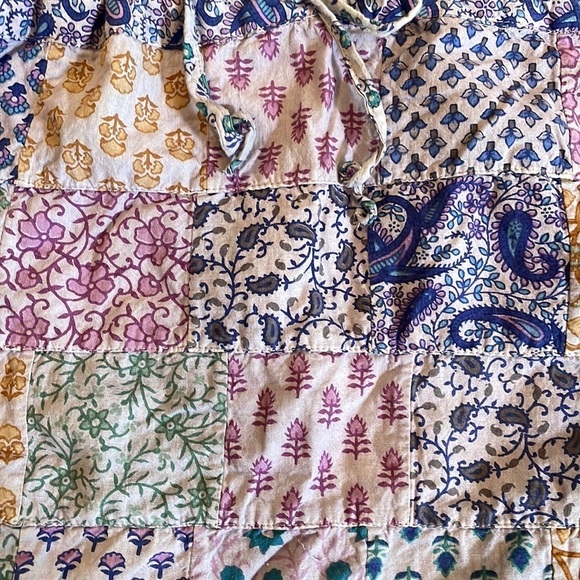 Vintage Indian Block Print Patchwork Skirt - Picture 4 of 11